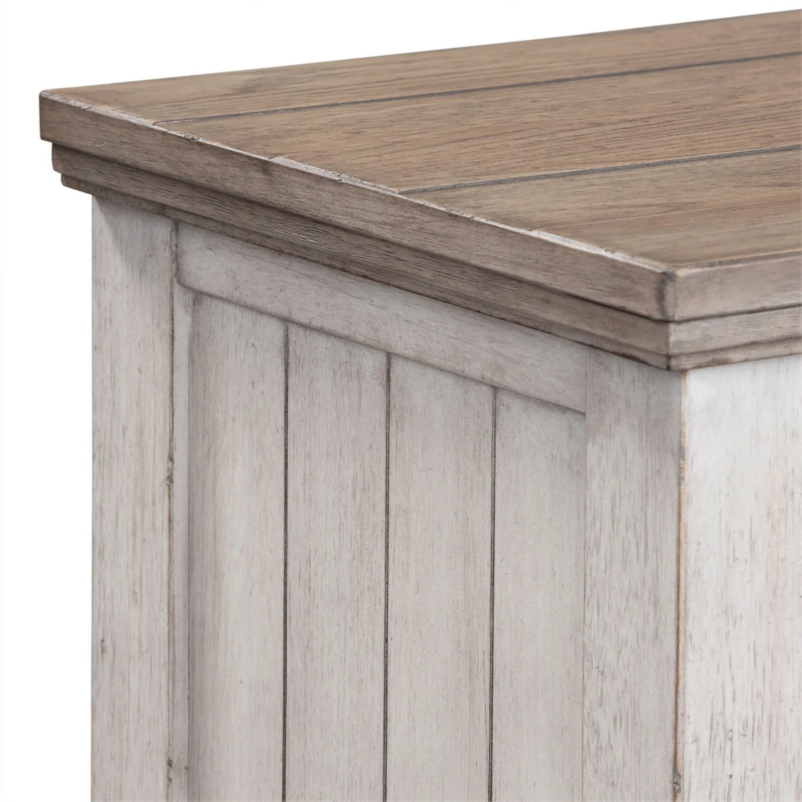 Bowery Hill Mid-Century Wood 9 Drawer Dresser in White