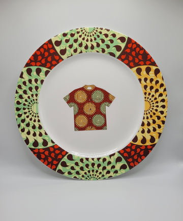 Ankara Ceramic Plates (SET OF 6) - African Dinnerware for Dinning and Decor - African Tableware