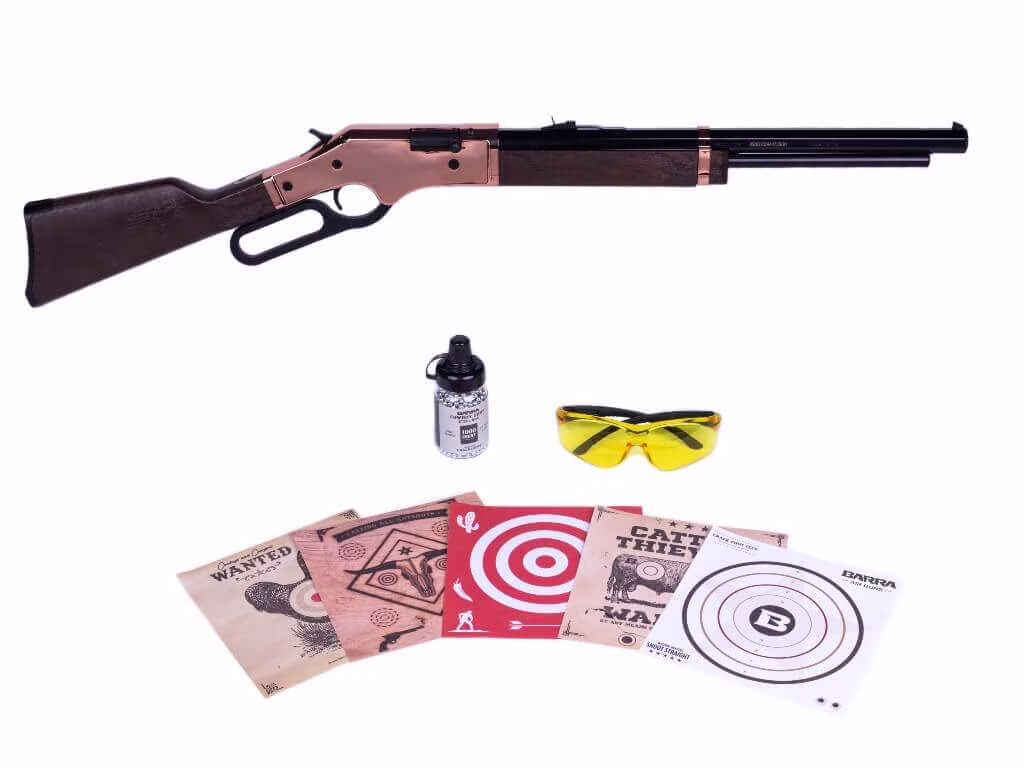 Barra 1866 Rosie 0.177 Caliber Youth Pump Action Air Gun with BB Kit (Rose Gold)