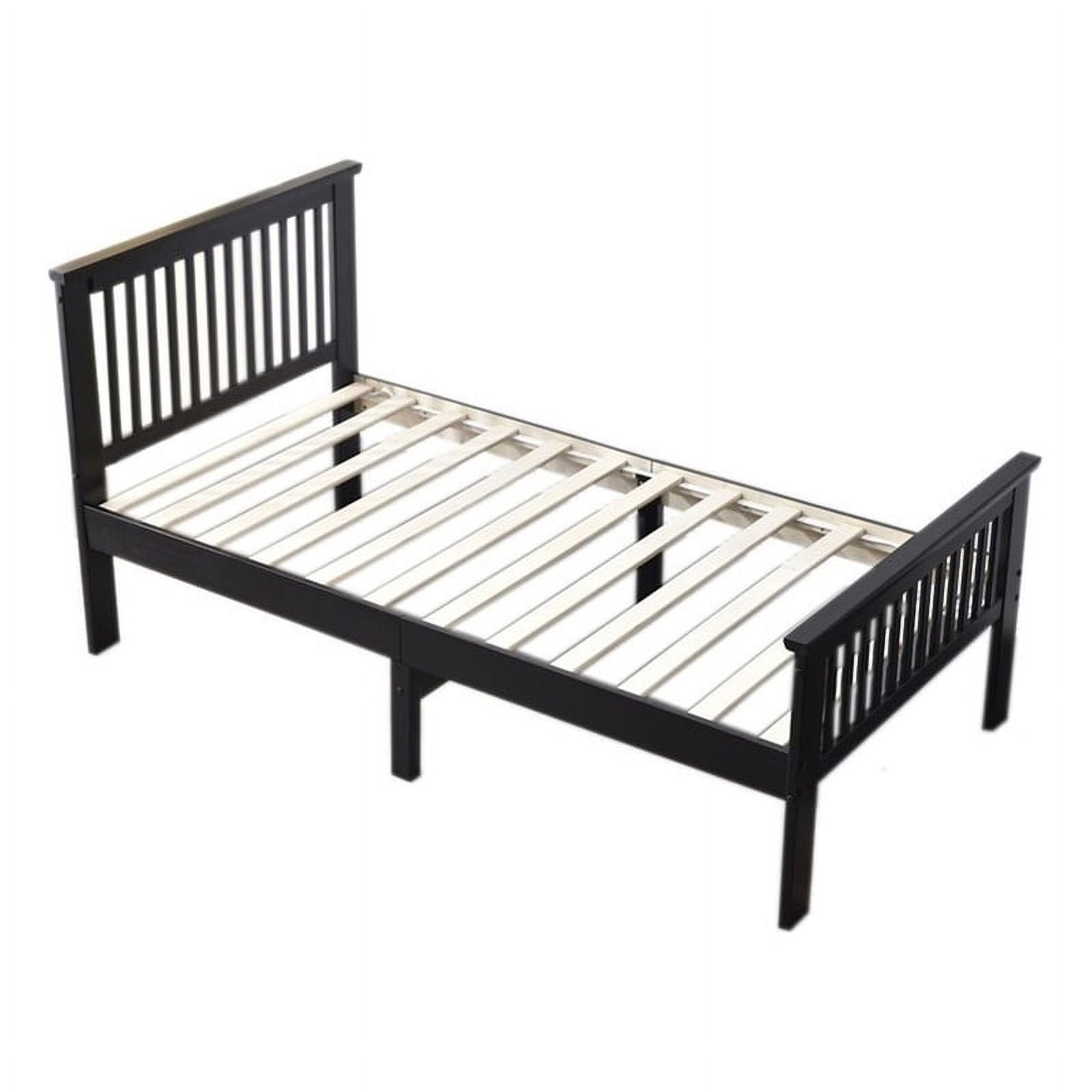 Home Square 3-Piece Set with Twin Bed 5-Drawer Tall Chest Wardrobe & Nightstand