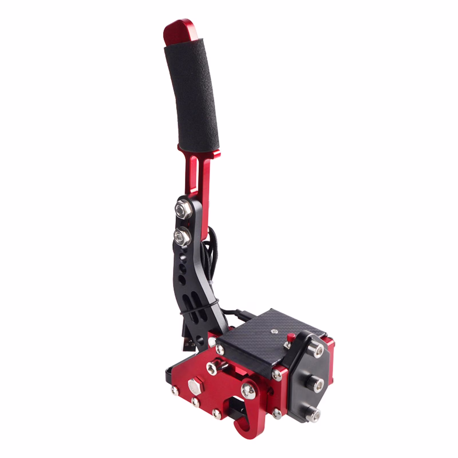 USB Handbrake, Simulate Linear Handbrake Easy to Use Accessories  PS5 PC Support Brake Analog Performance Handbrake , Red