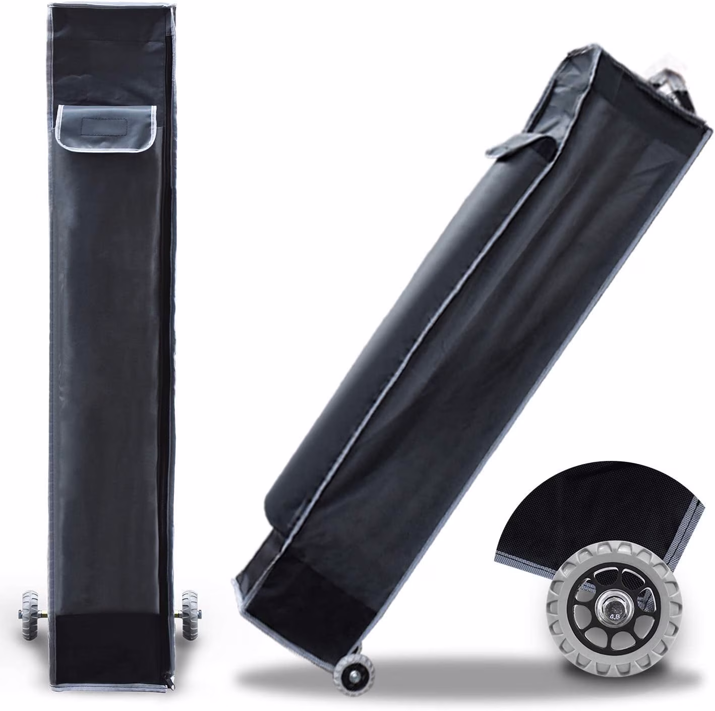 Eurmax Canopy Storage Bag with Wheels for 10FTx10FT Pop up Canopy, Foldable Carry Bag Only,Dark Grey