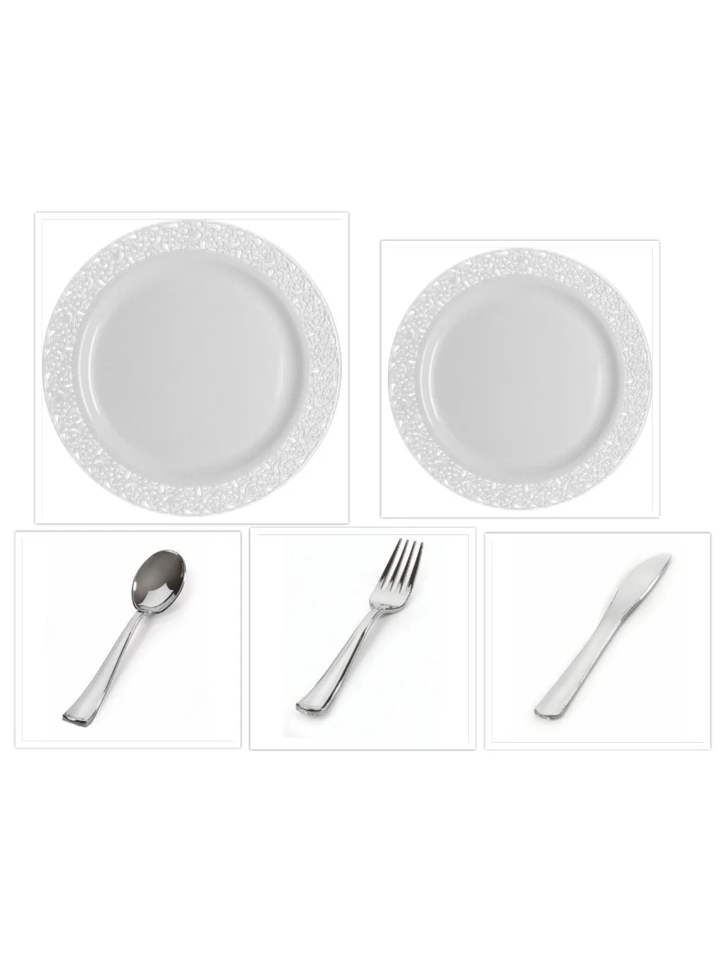 Inspiration White with White Lace Border 10