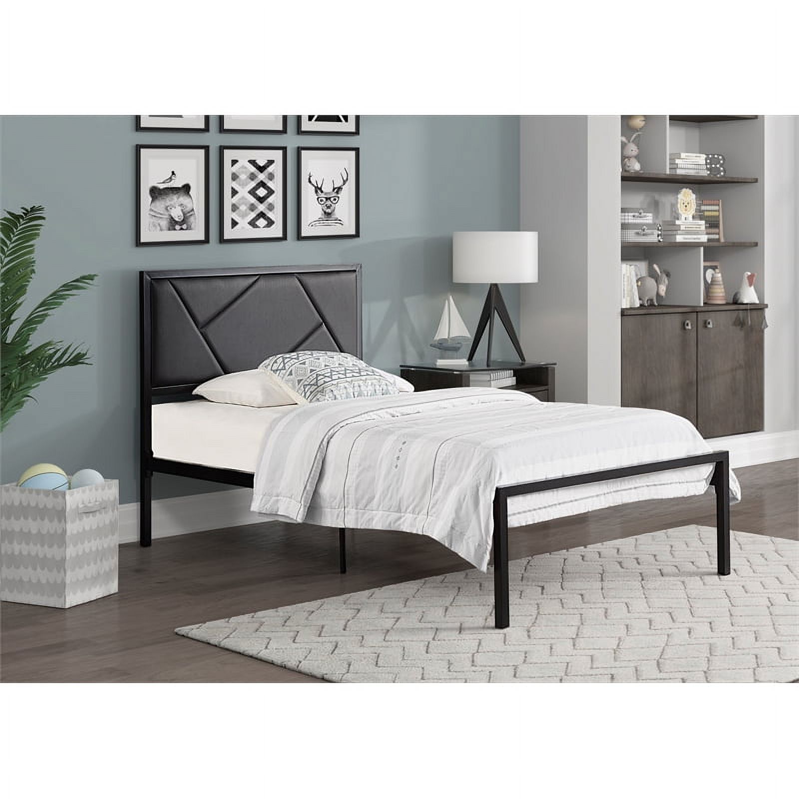 Lexicon Keegan Twin Metal Platform Bed in Black