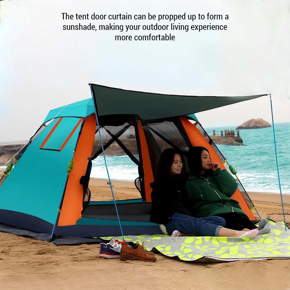 Eccomum 2-4 Person Camping Tent 60 Seconds Easy Quick Set Up Tent Waterproof Pop Up Family