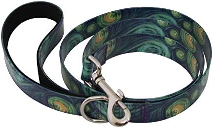 Dutch Dog Amsterdam 5' Waterproof Dog Leash Van Gogh Starry Night, Blue, Yellow, 5 ft Leash