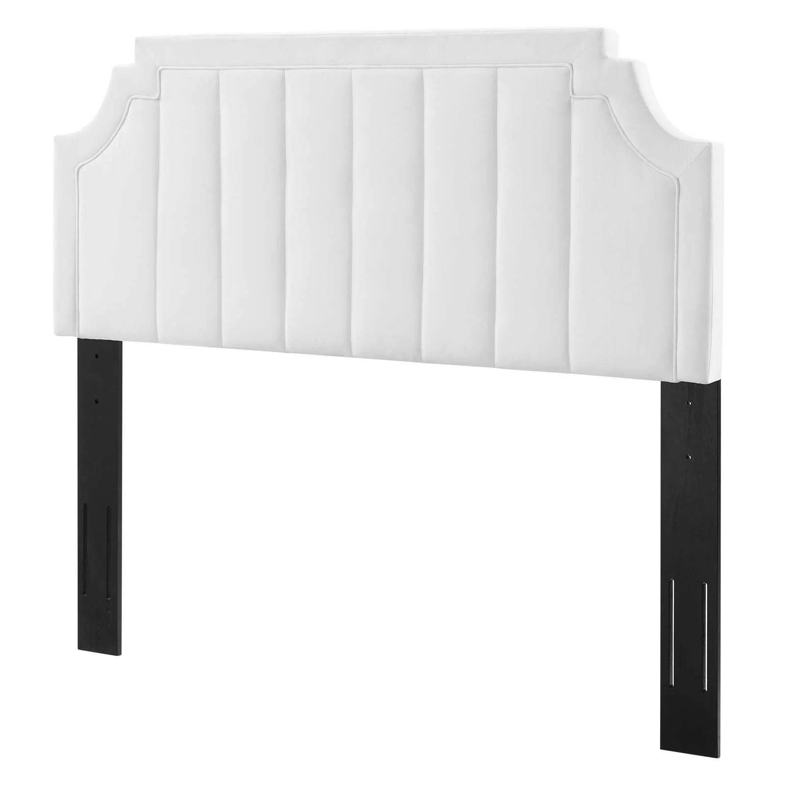 Tufted Headboard, Full Queen Size, Velvet, White, Modern Contemporary Urban Design, Bedroom Master Guest Suite