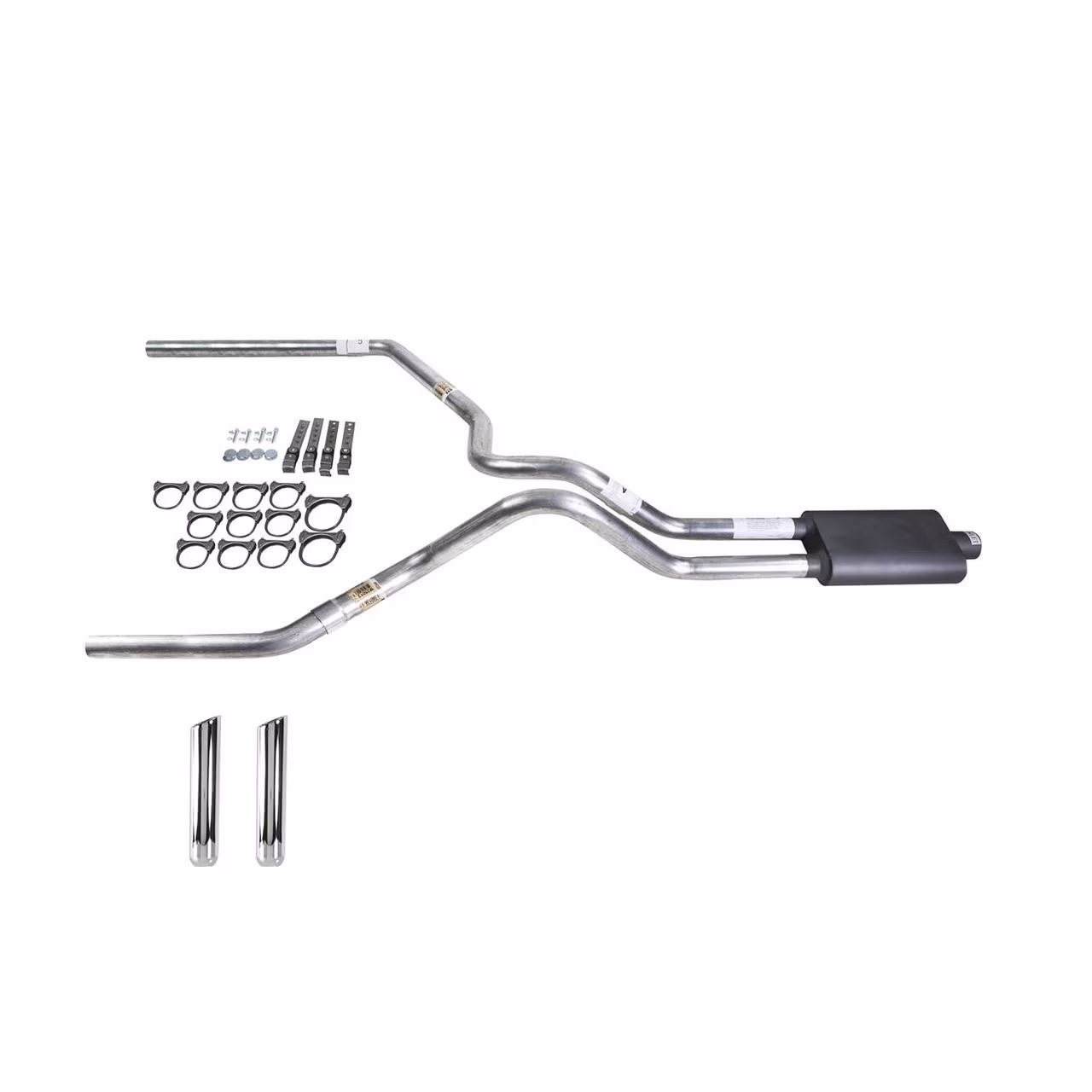 Ram 09-13 dual exhaust 2.5 MA pipe Flowsound Muffler RW Tip