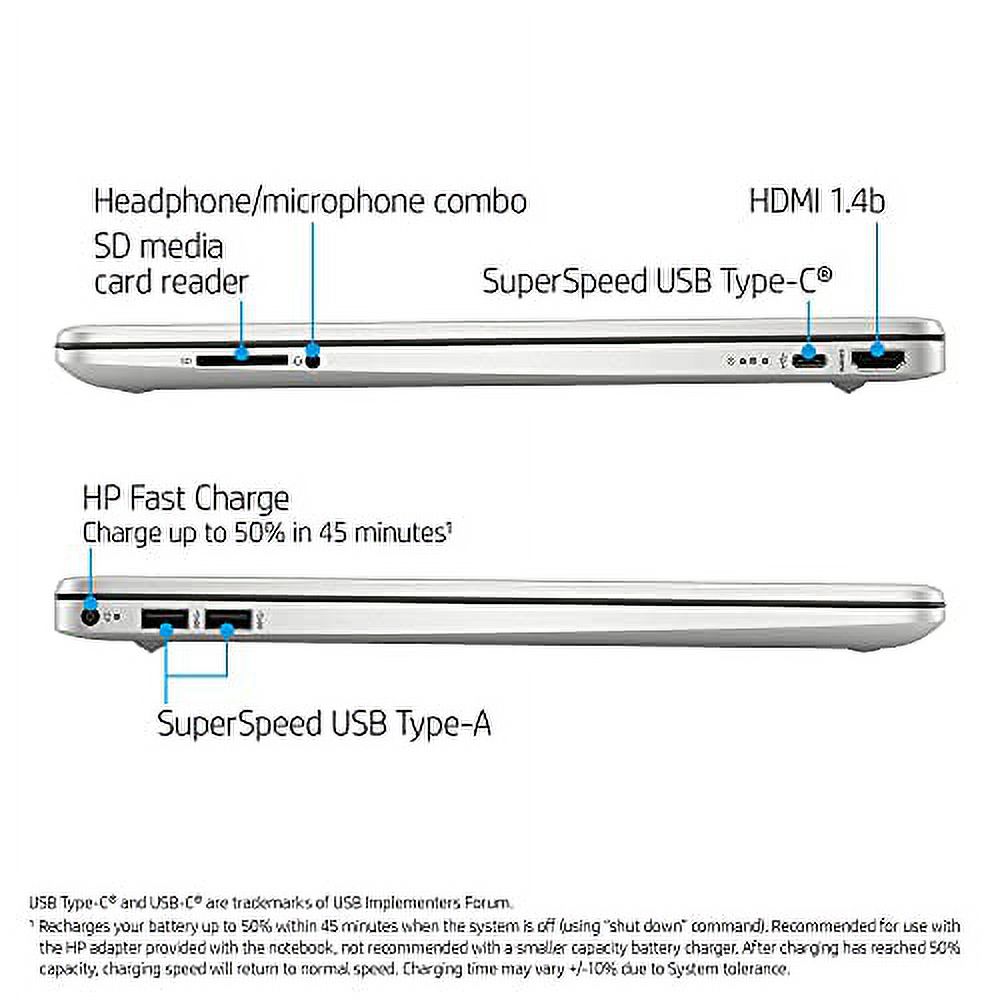 Newest HP 15 Business Laptop, AMD Ryzen 5 5500U, 15.6'' FHD Display, 32GB RAM, 1TB SSD, Wi-Fi 5, Bluetooth, Webcam, Windows 10 Pro | 32GB Tela USB Card, Silver, 15-ef2127wm