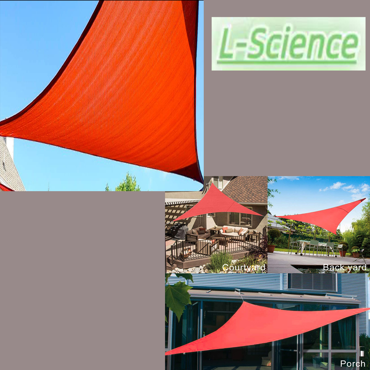 Sun Shade Sails Canopy, Scarlet 185GSM Shade Sail UV Block for Patio Garden Outdoor Facility and Activities