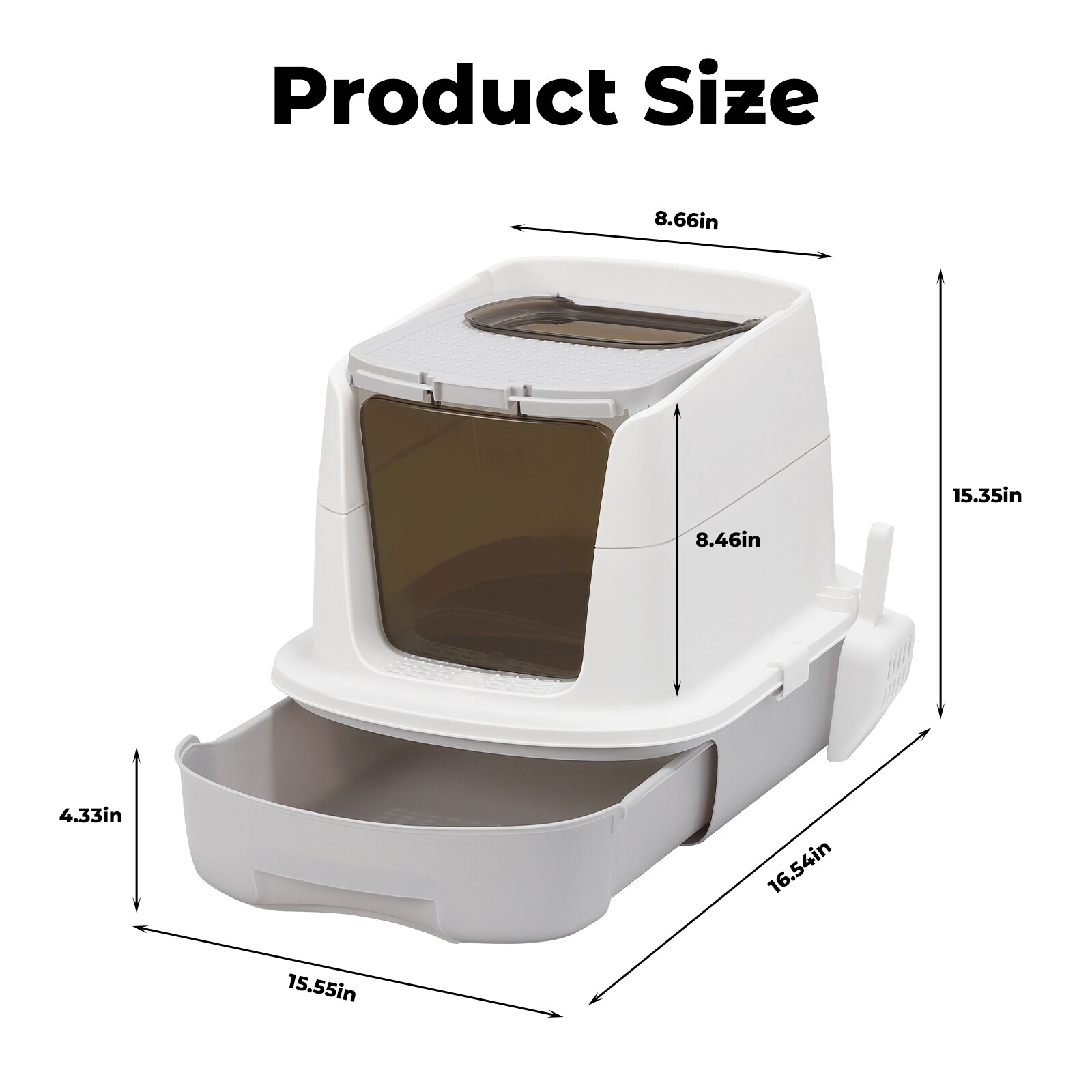 Cat Litter Box with Scoop A