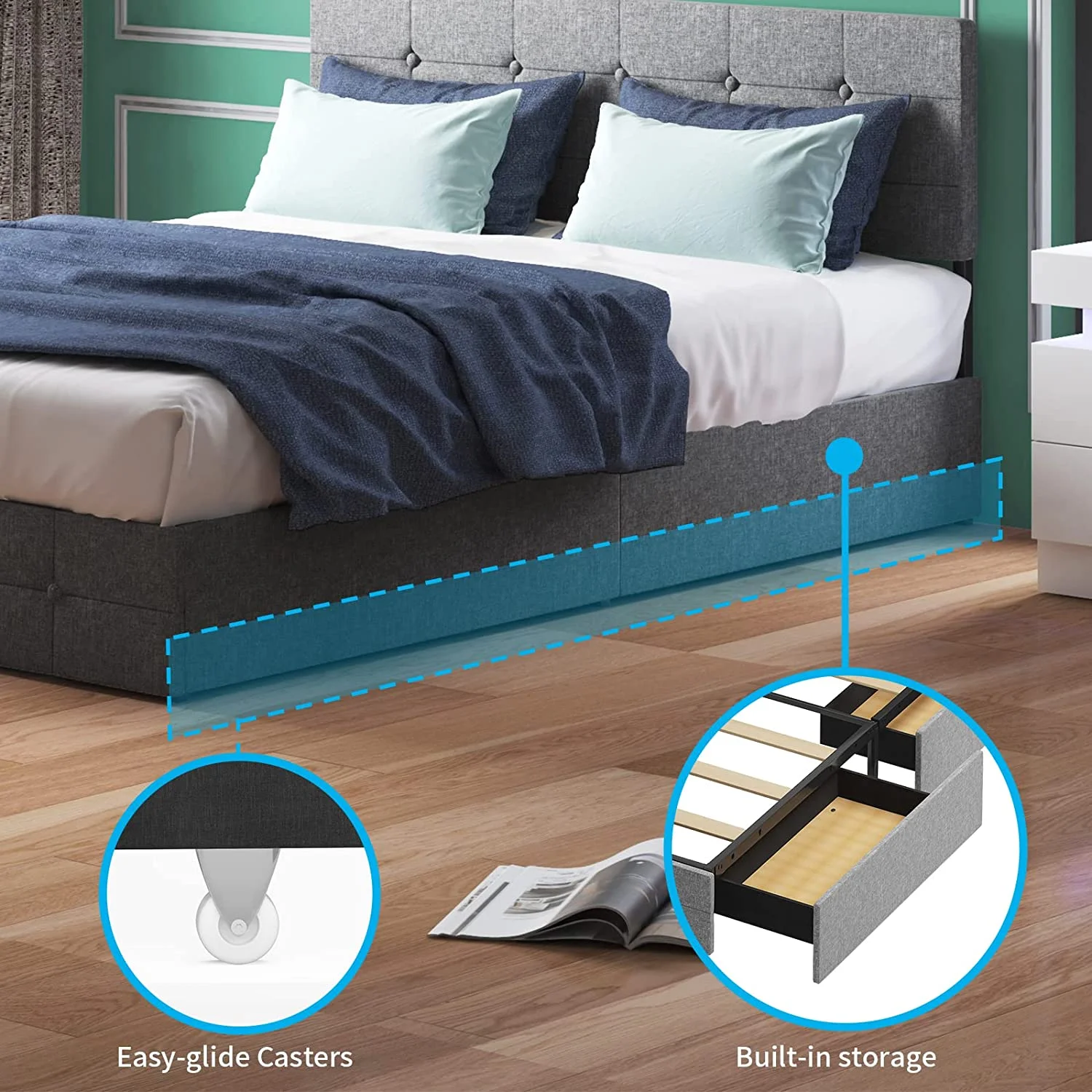 Mixoy 1PCS DIY Combination Oversized Sleeper Sofa Bed, Comfy Floor Couch,for Living Room,Office Apartment Resting - Set of 1