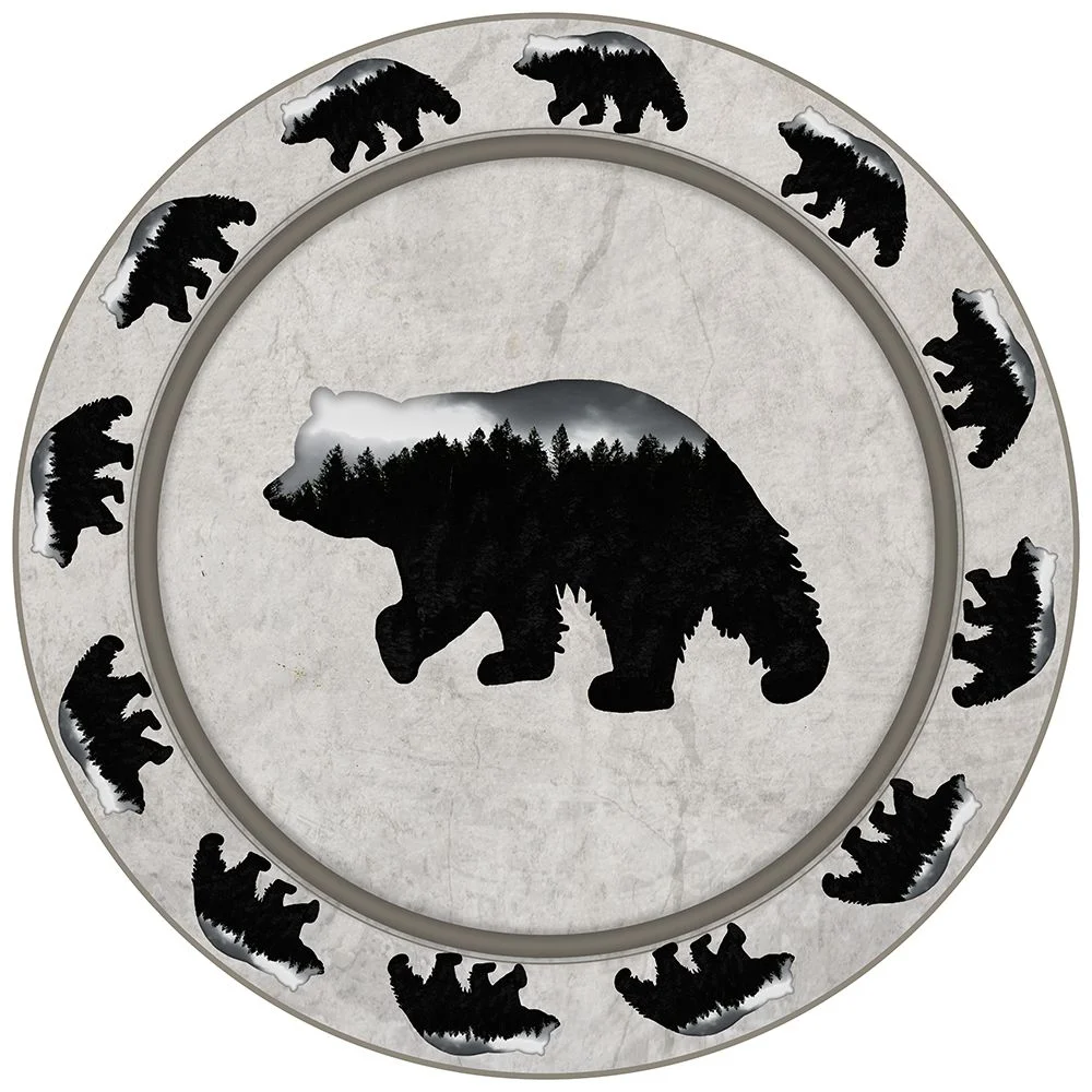 LightBoxJournal 12x12 Black Ornate Wood Framed with Double Matting Museum Art Print Titled - Rustic Lodge Collection V2 5