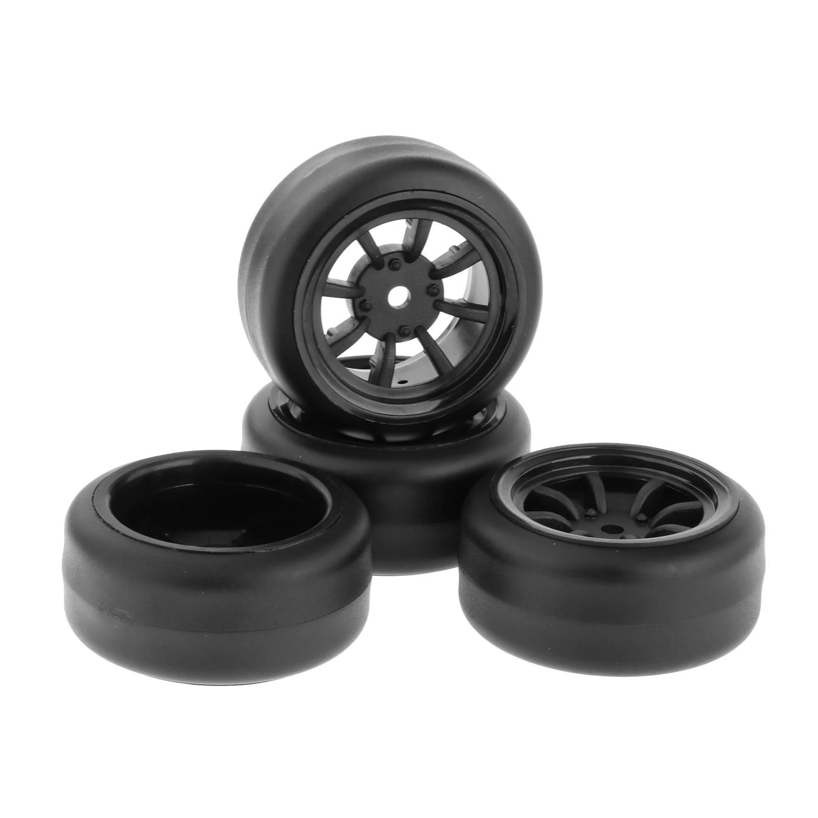 4 Pack Tyres with Wheel Rims :10 RC Truck Upgrade , C, 53x24mm C