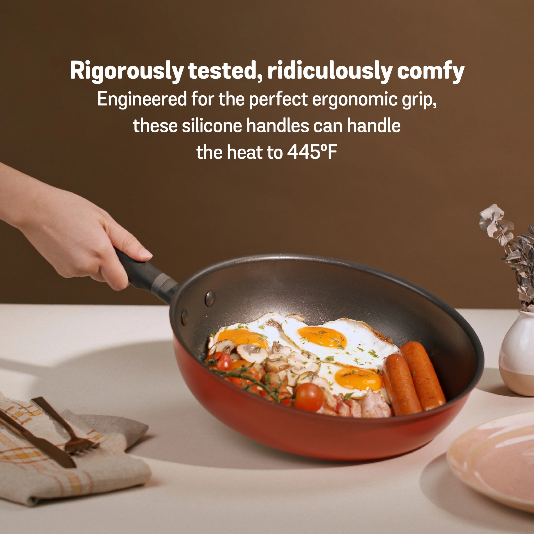 Meyer Accent 6 Piece Aluminum Nonstick and Stainless Steel Pots and Pans Set