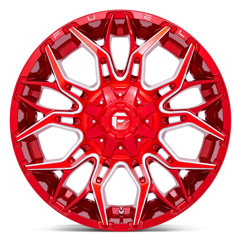 Fuel D771 Twitch 22X10 8X165.1 -18Et 124.3Cb Candy Red Milled Wheel