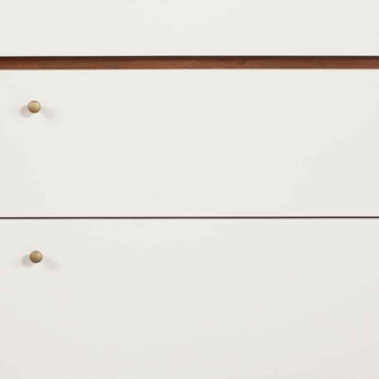 3 Drawer Wood Chest with Round Pulls and Angled Legs, Small,White and Brown- Saltoro Sherpi