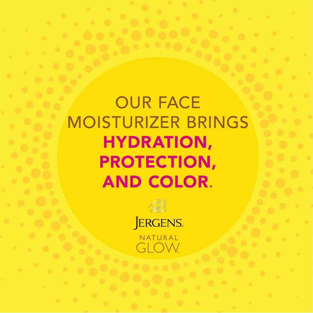 Jergens Natural Glow Daily Facial Moisturizer SPF 20, Medium To Tan Skin Tones 2 oz (Pack of 6)