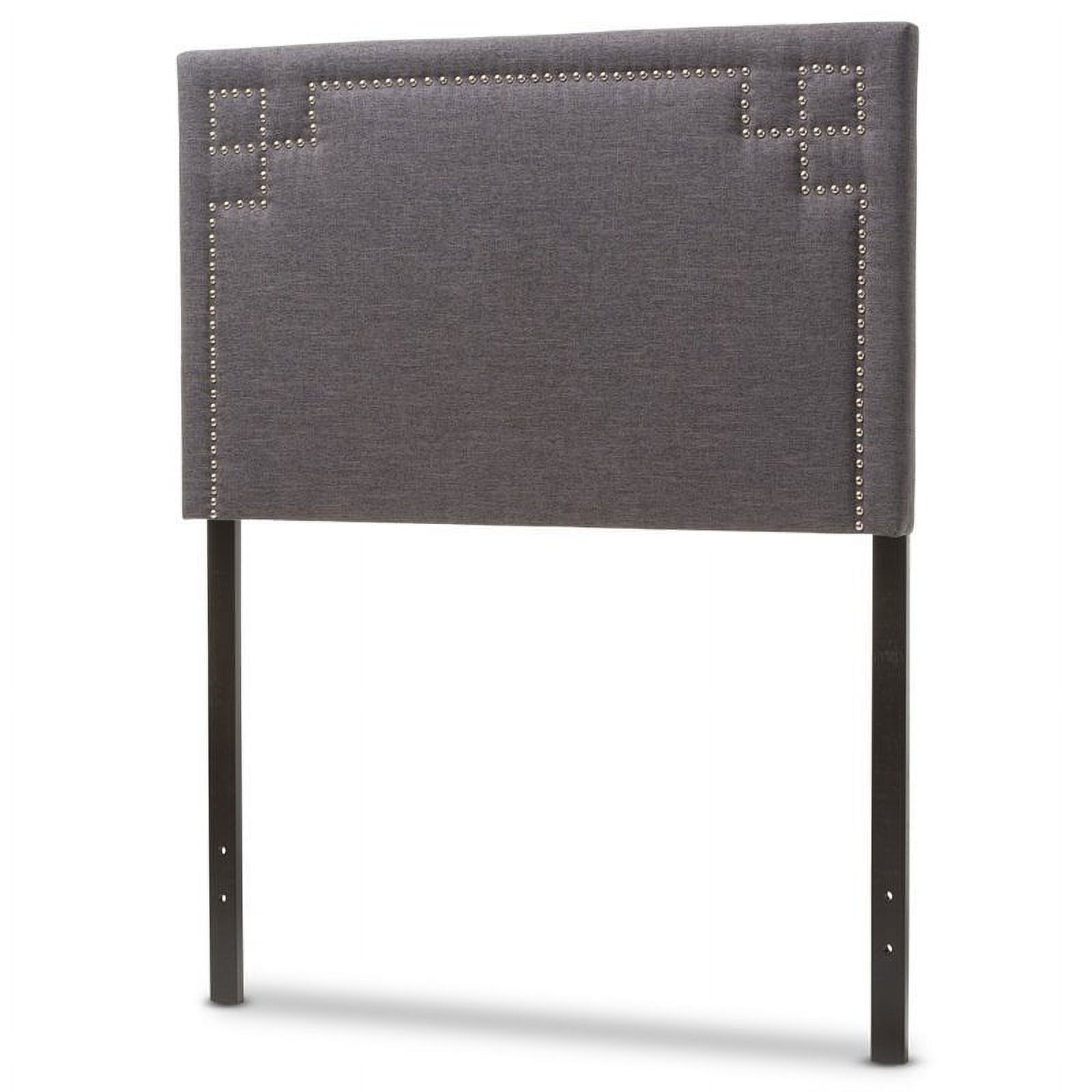 Kingfisher Lane Upholstered Twin Headboard in Dark Gray