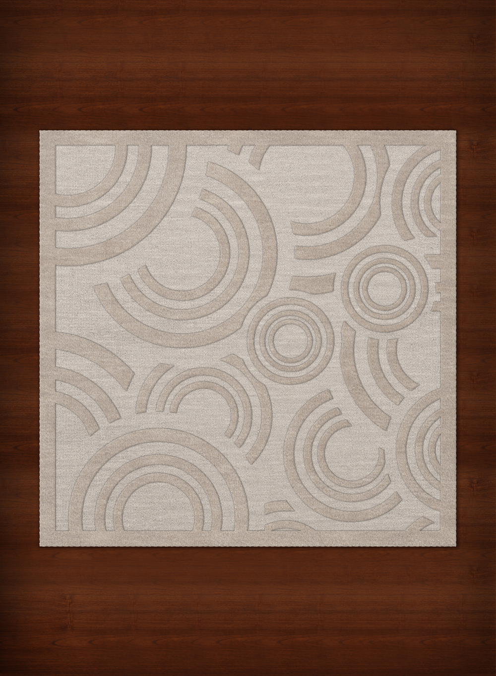 Dalyn Dover Area Rug DV3 Dv3 Putty Circles Loops 6' x 6' Square