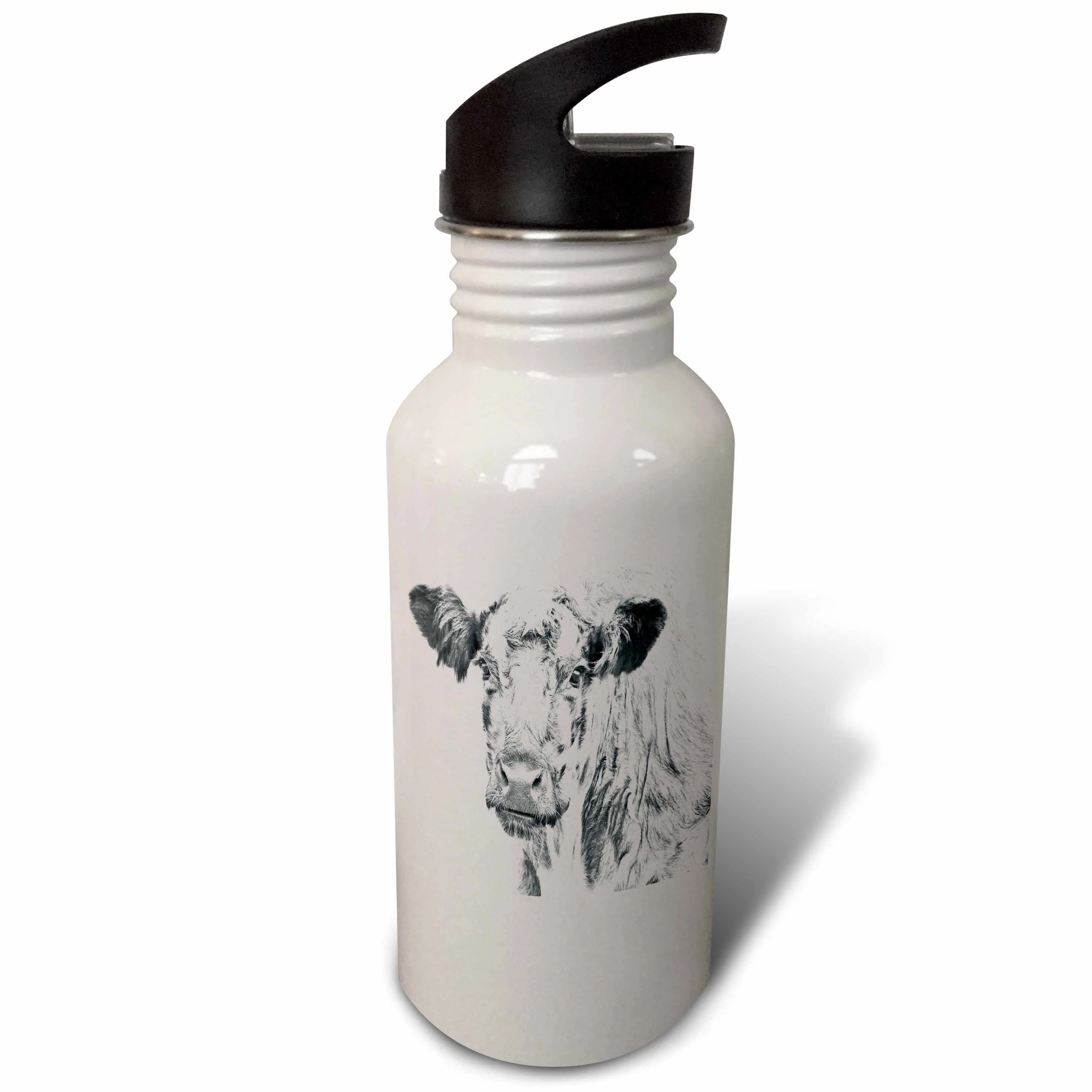 Highland Cow photographed at Ardnarmurchan, Highlands of Scotland Flip Straw 21oz Water Bottle wb-282417-2