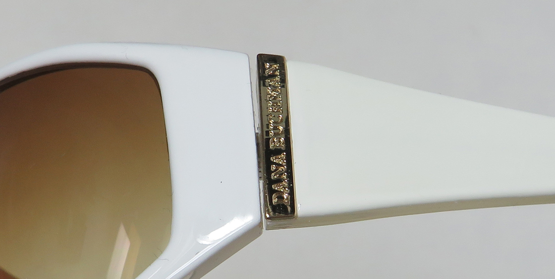 NEW DANA BUCHMAN RLEY WOMENS/LADIES DESIGNER FULL-RIM 100% UVA & UVB WHITE FRAME GRADIENT BROWN LENSES SUNGLASSES/SUN GLASSES