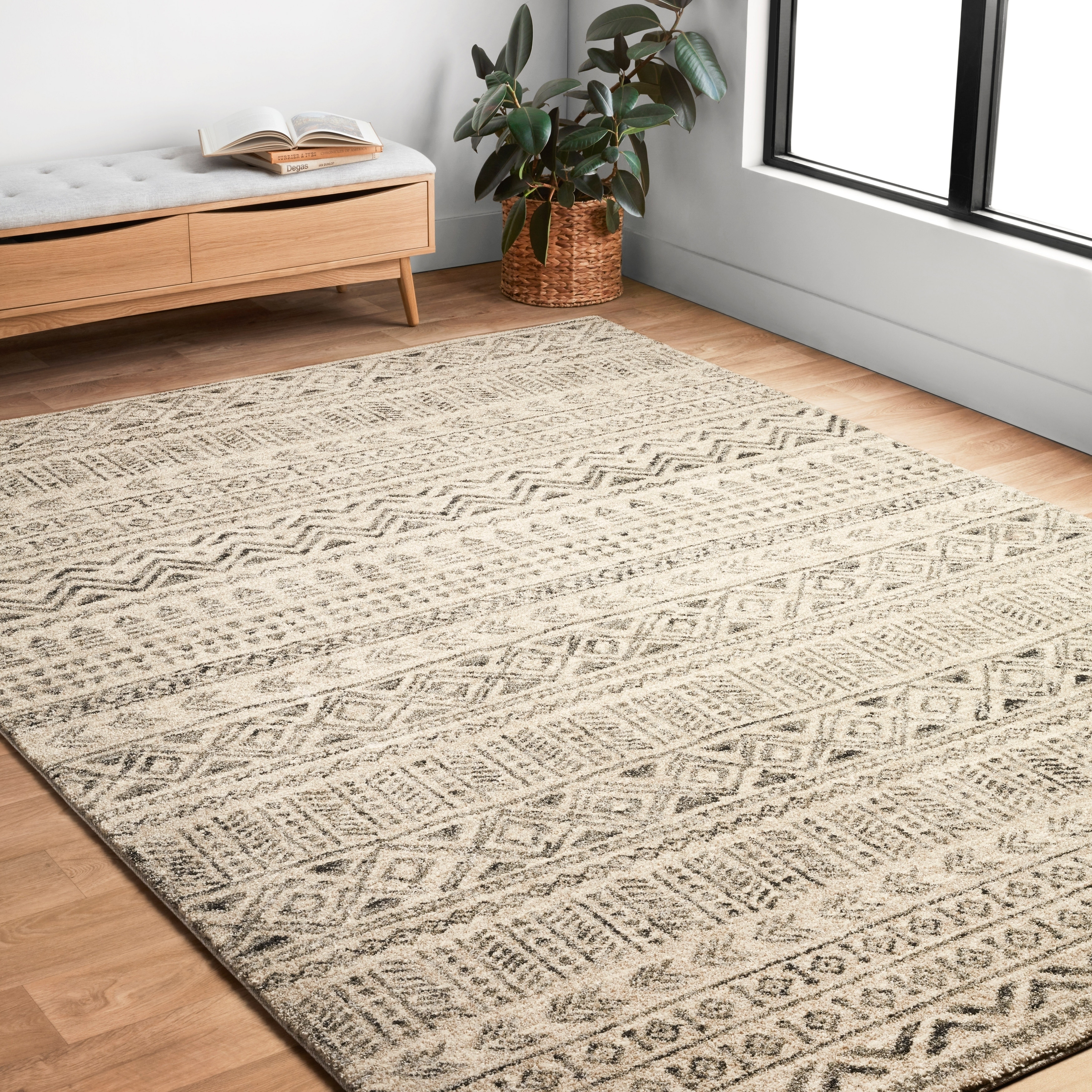 Alexander Home  Brentley Tribal Graphite Moroccan Area Rug 3'1 x 5'7