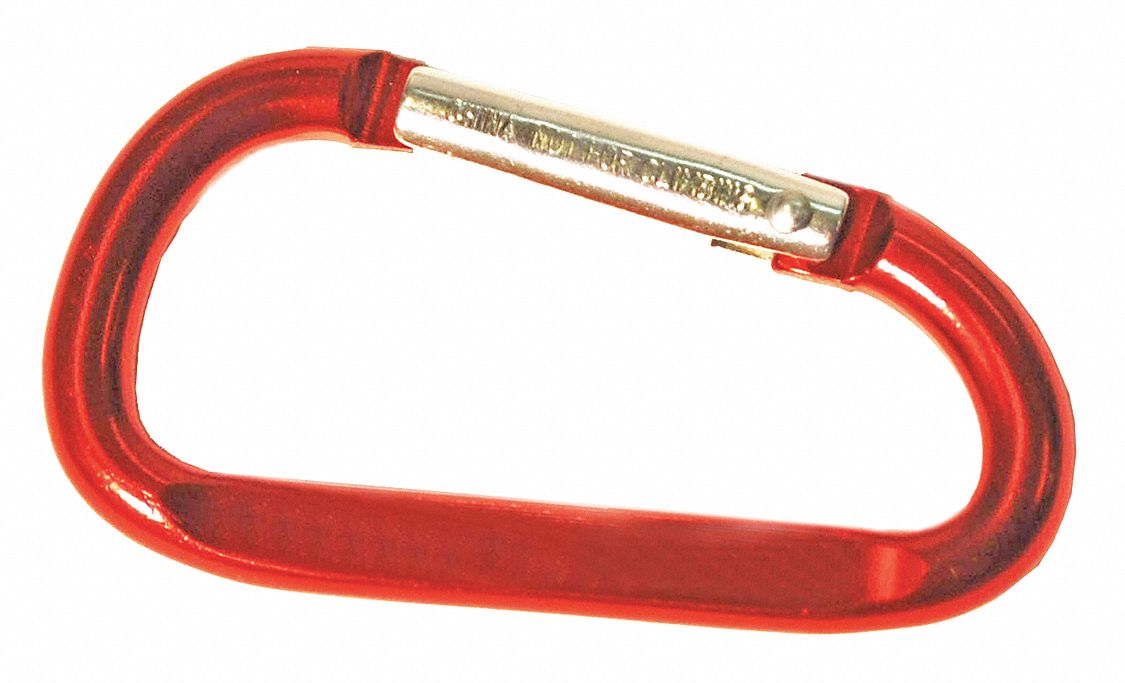 Ez Wrap N Go Carabiner,Red,Aluminum,2