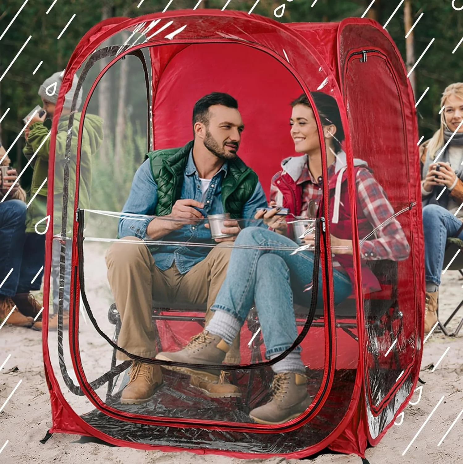 XL 1-Person Pod – Pop-Up Weather Pod, Protection from Cold, Wind and Rain