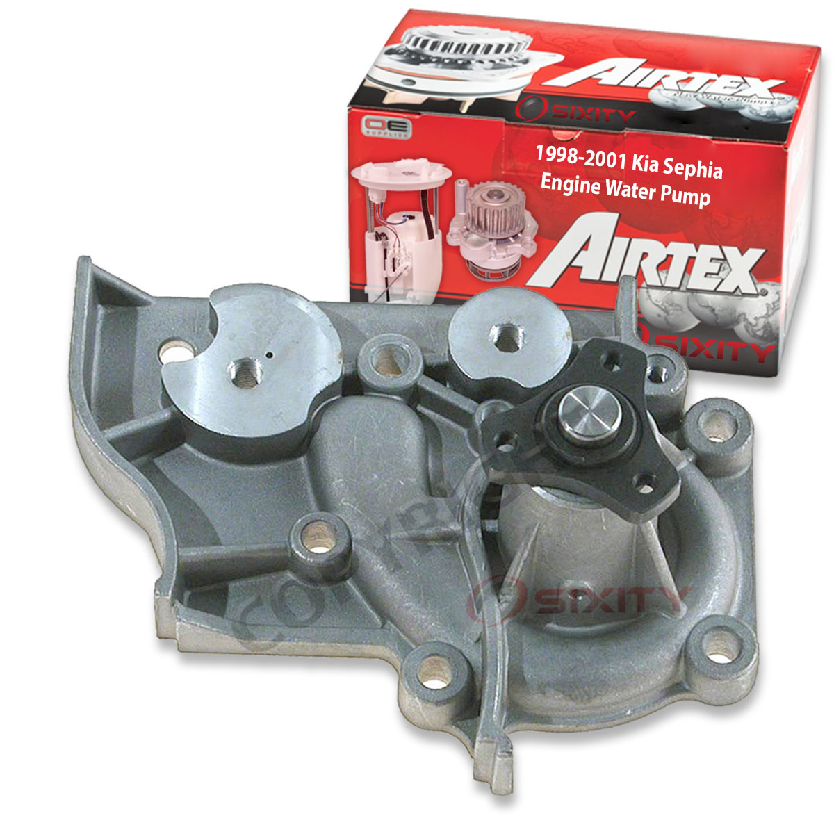 Airtex Engine Water Pump compatible with Kia Sephia 1.8L L4 1998-2001
