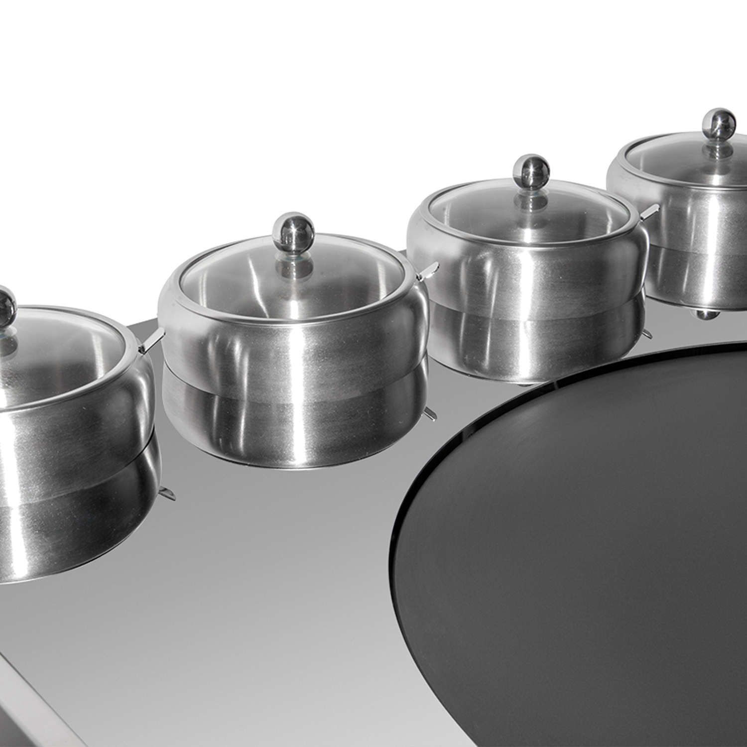 ALDKitchen Crepe Maker with Service Station | Nonstick Plate | 8 Pots and Tools Included