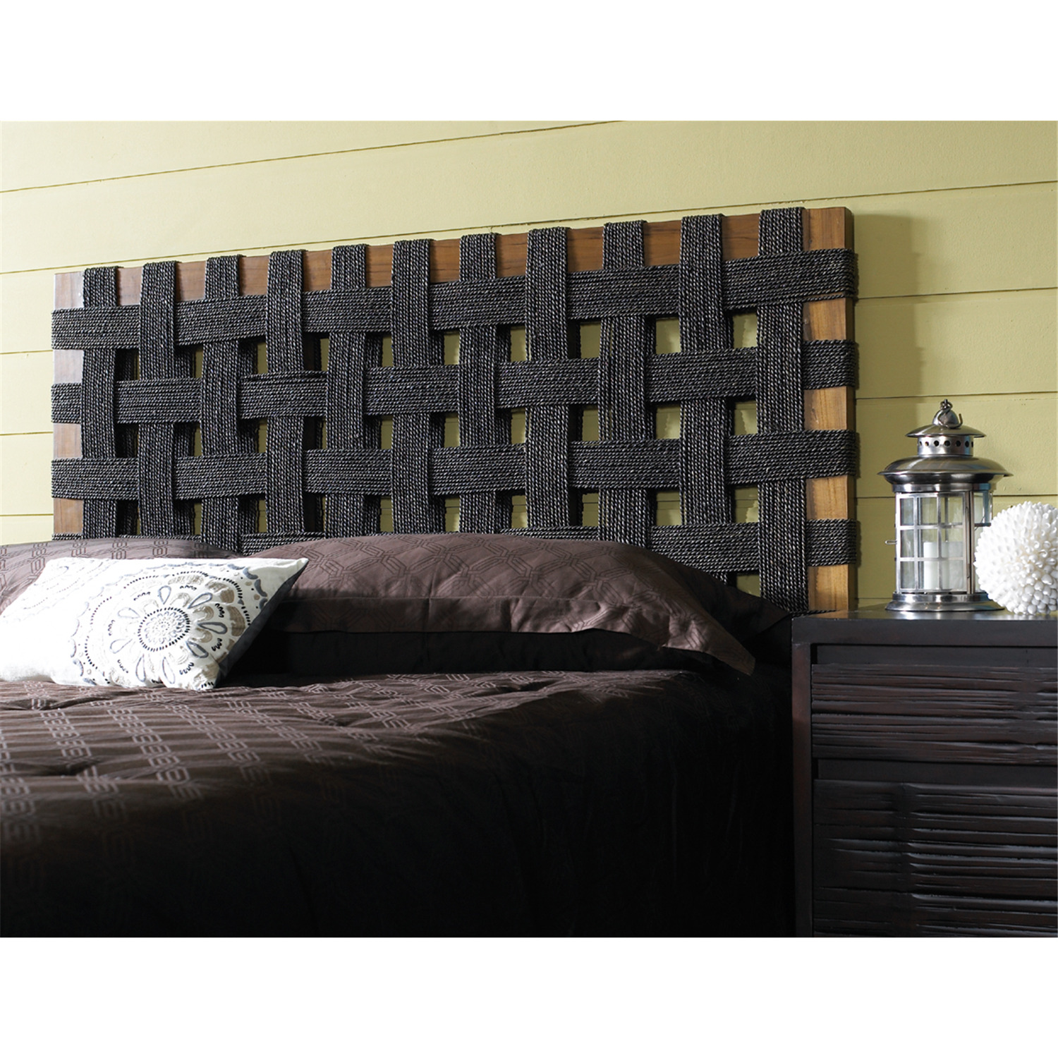 Padma's Plantation Seagrass Open Weave Headboard-Queen