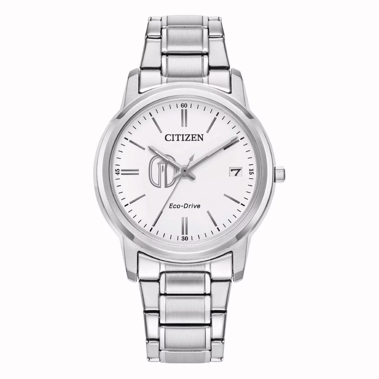 Women's Citizen Watch Silver Trinity Tigers Eco-Drive White Dial Stainless Steel Watch
