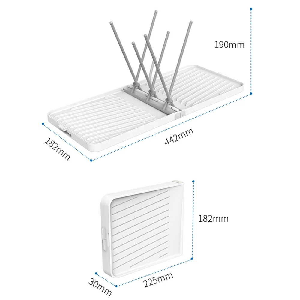 Foldable Bottle Drying Rack with Tray Travel Bottle Dryer Holder Space Saving Drying Rack for Bottles and Accessories