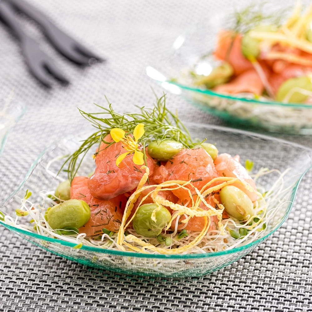 Seagreen Plastic Comma Plate - 3 1/2