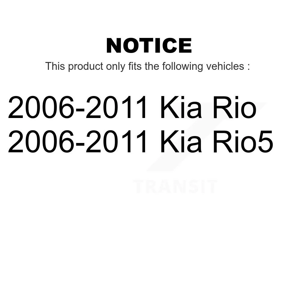 Transit Auto - Front Wheel Bearing And Tie Rod End Kit For 2006-2011 Kia Rio Rio5 K7T-100092