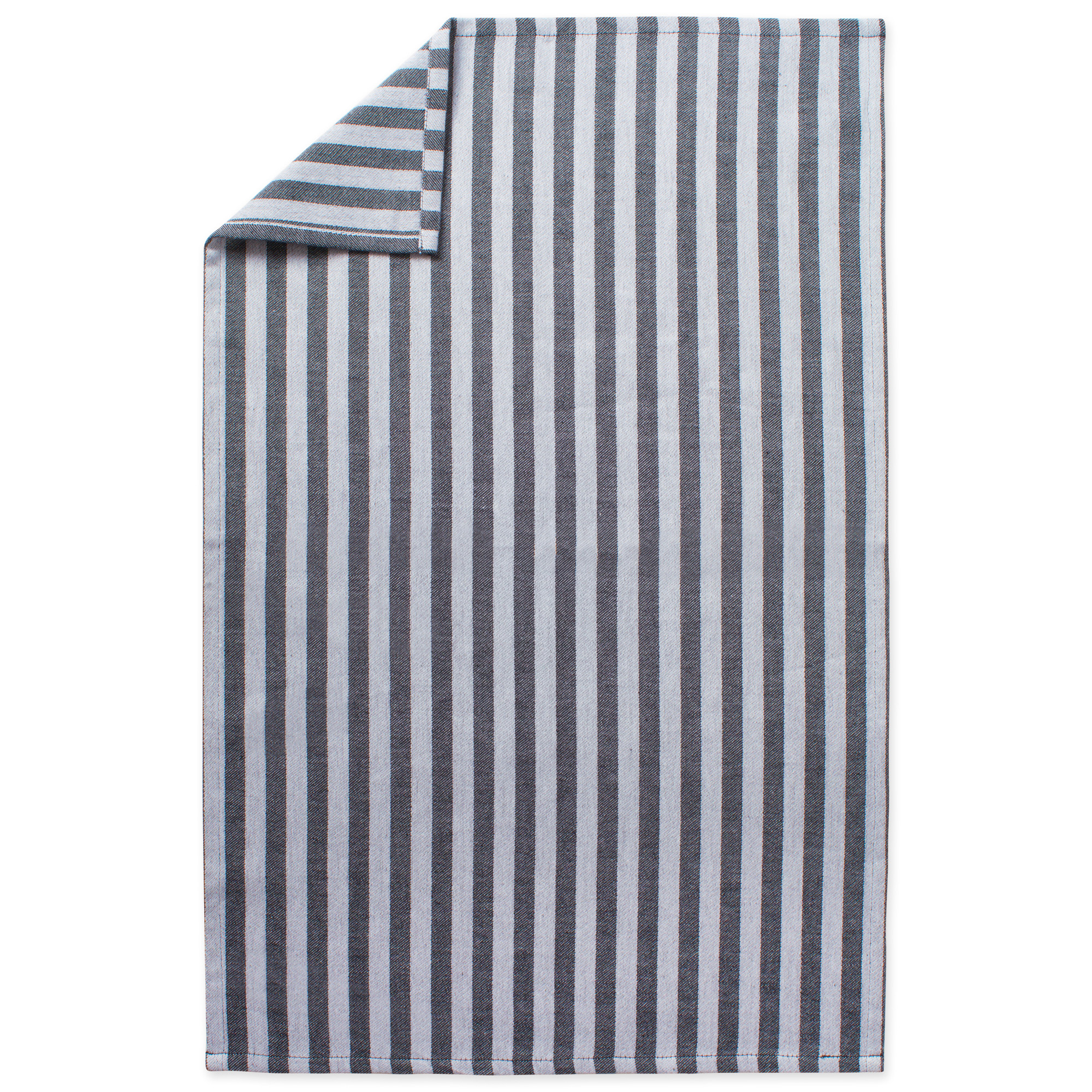 CC Home Furnishings Set of 3 Black and White Stripe Patterned Rectangular Dishtowels 28