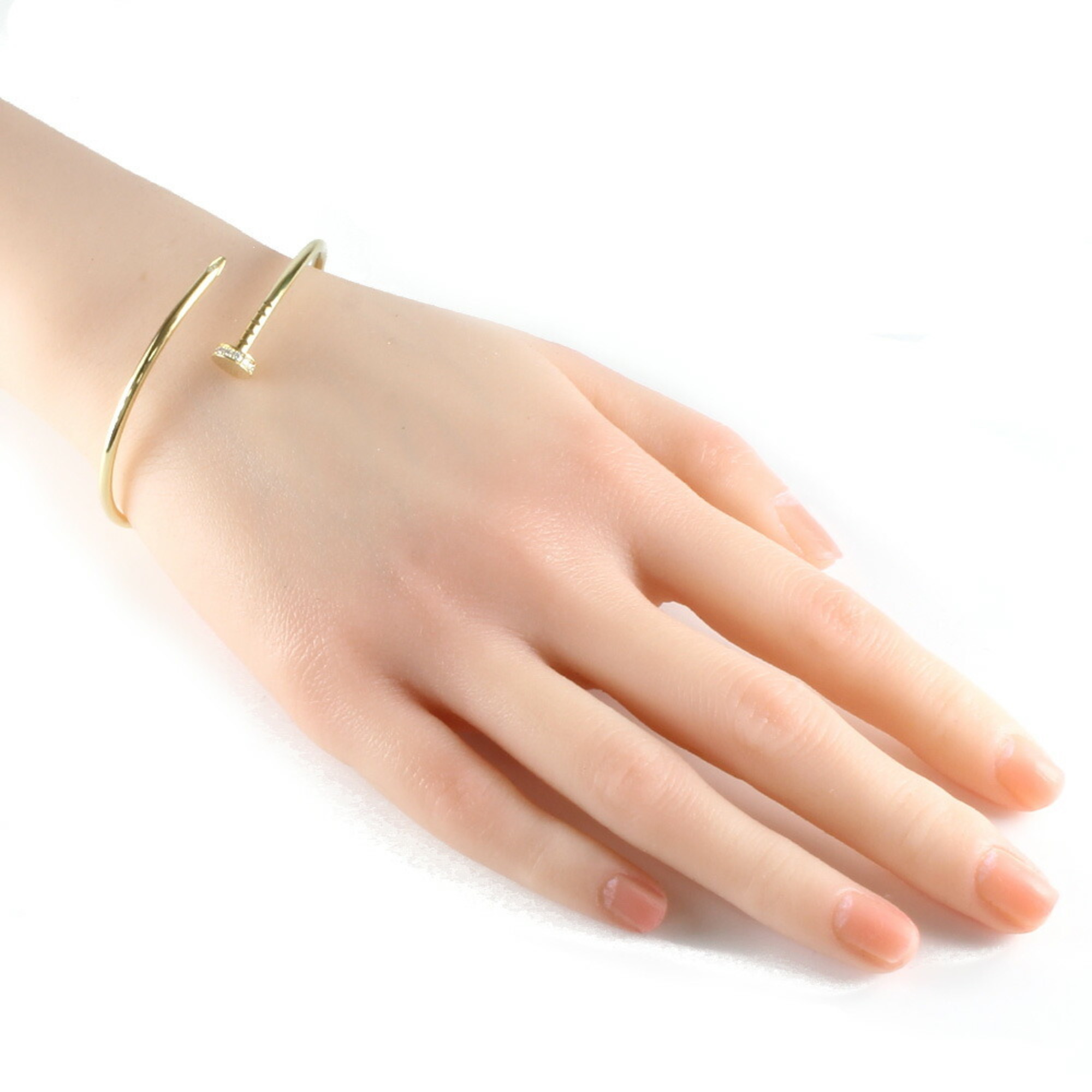 Pre-Owned Cartier CARTIER Juste Uncle Small #17 Bangle 18K K18 Yellow Gold Diamond Women's (Good)