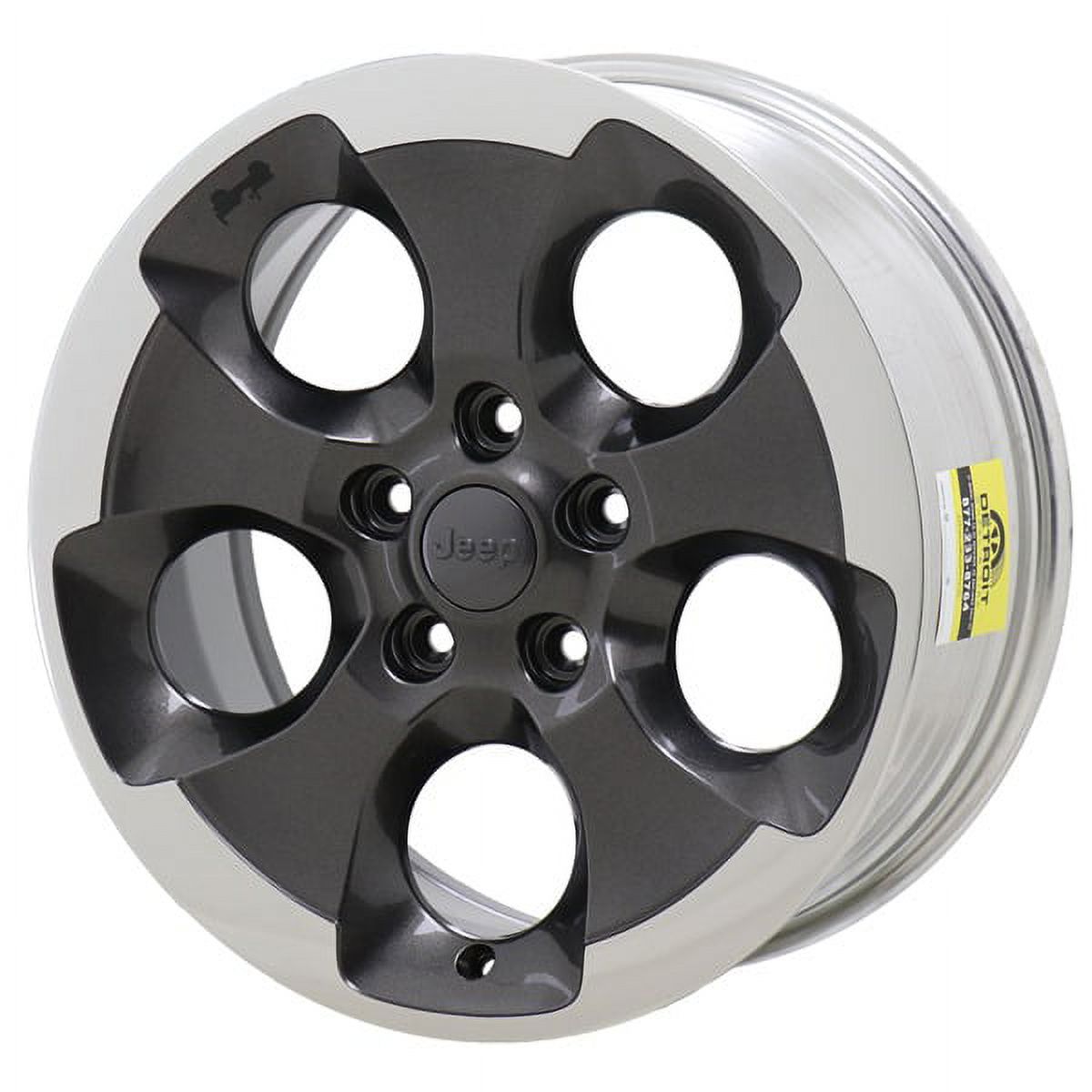 JEEP WRANGLER 2013 - 2018 POLISHED LIP GREY Factory OEM Wheel Rim (Not Replicas)