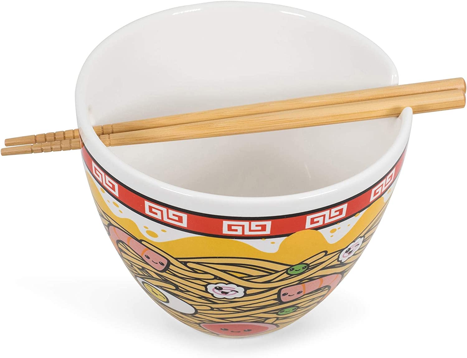 Sunken Noodles Japanese Dinnerware Set | 16-Ounce Ramen Bowl And Chopsticks