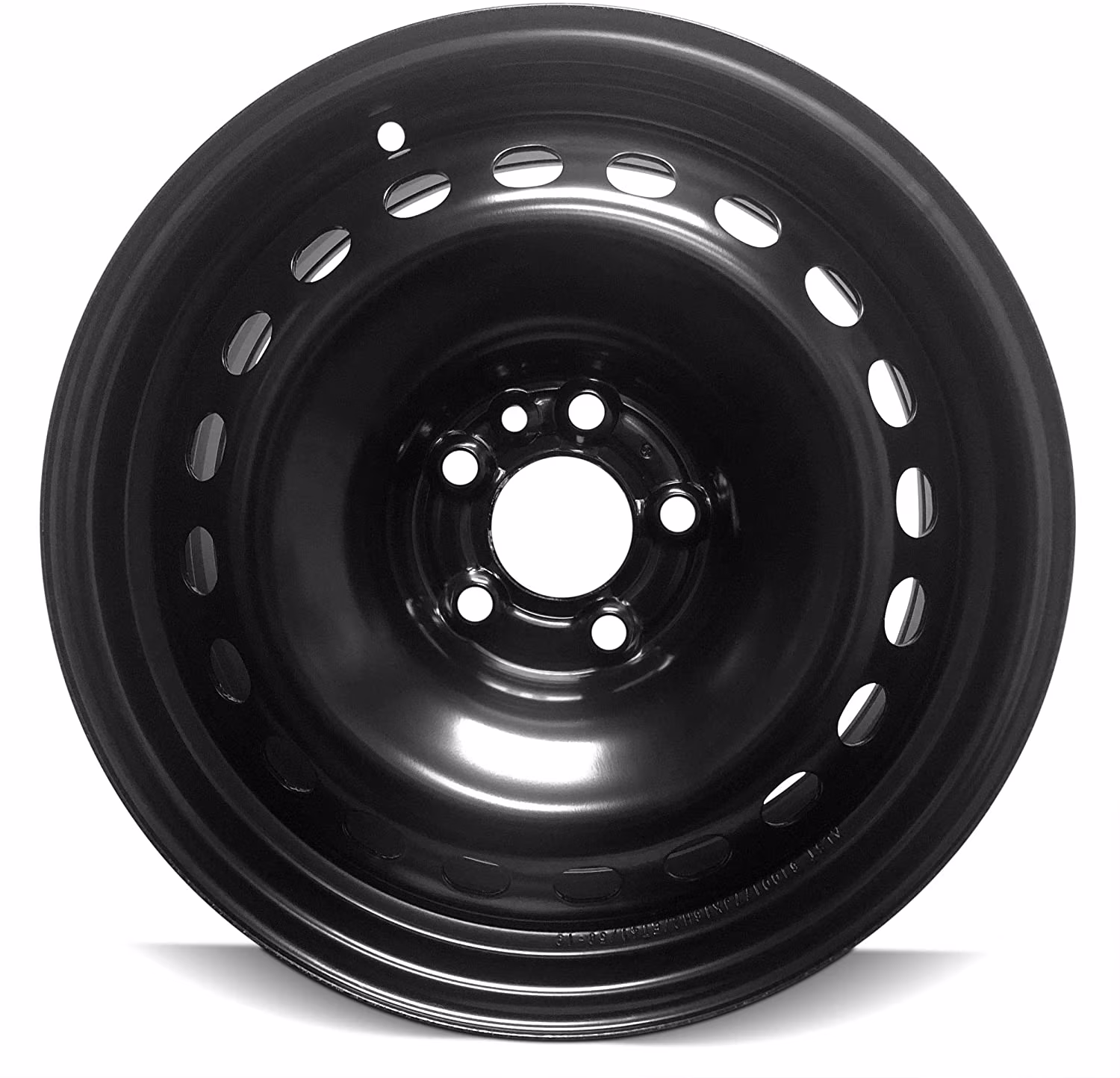 Wheel For 2013-2016 Dodge Dart 16 inch 5 Lug Black Steel Rim Fits R16 Tire