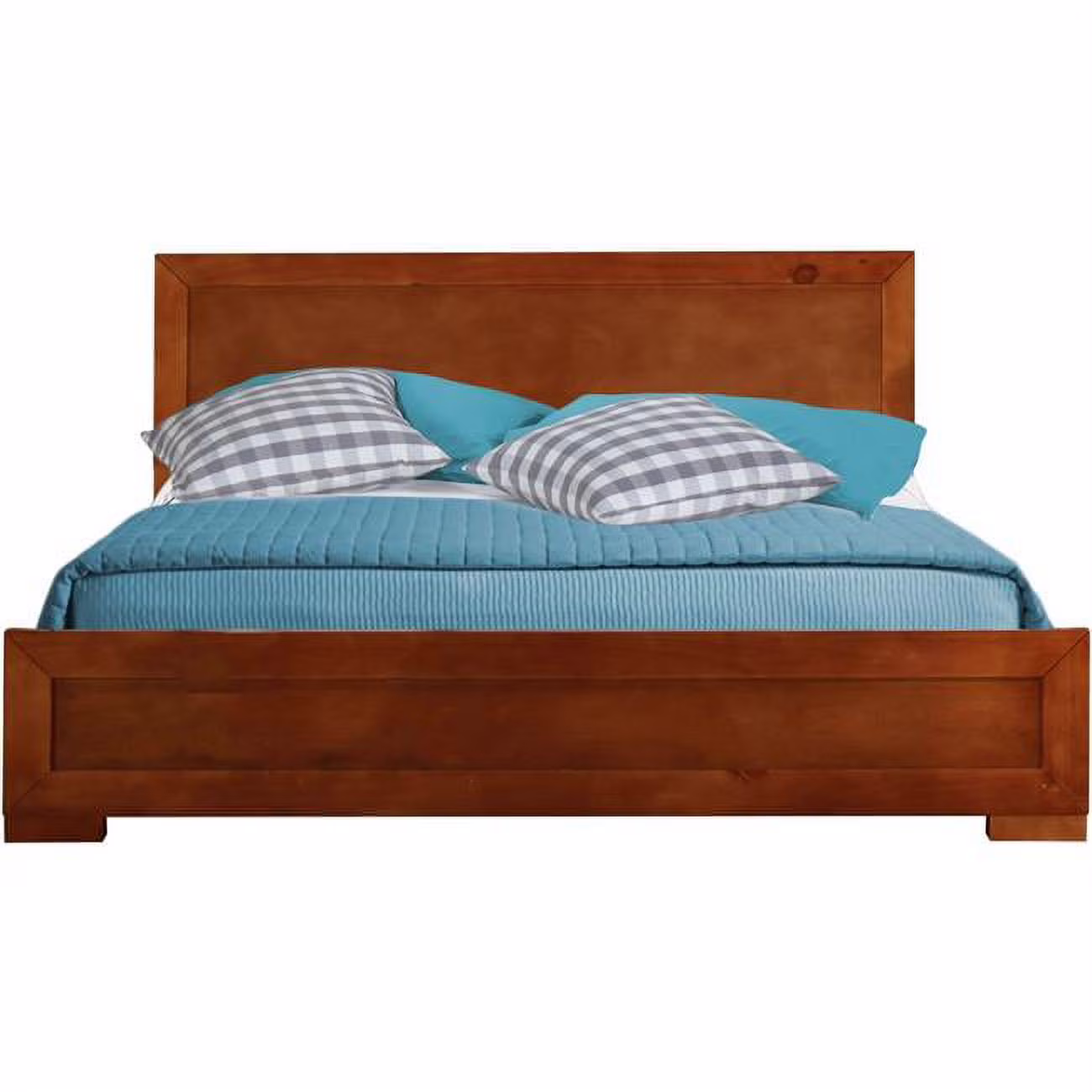 35.4 x 63 x 82.3 in. Cherry Wood Queen Size Platform Bed