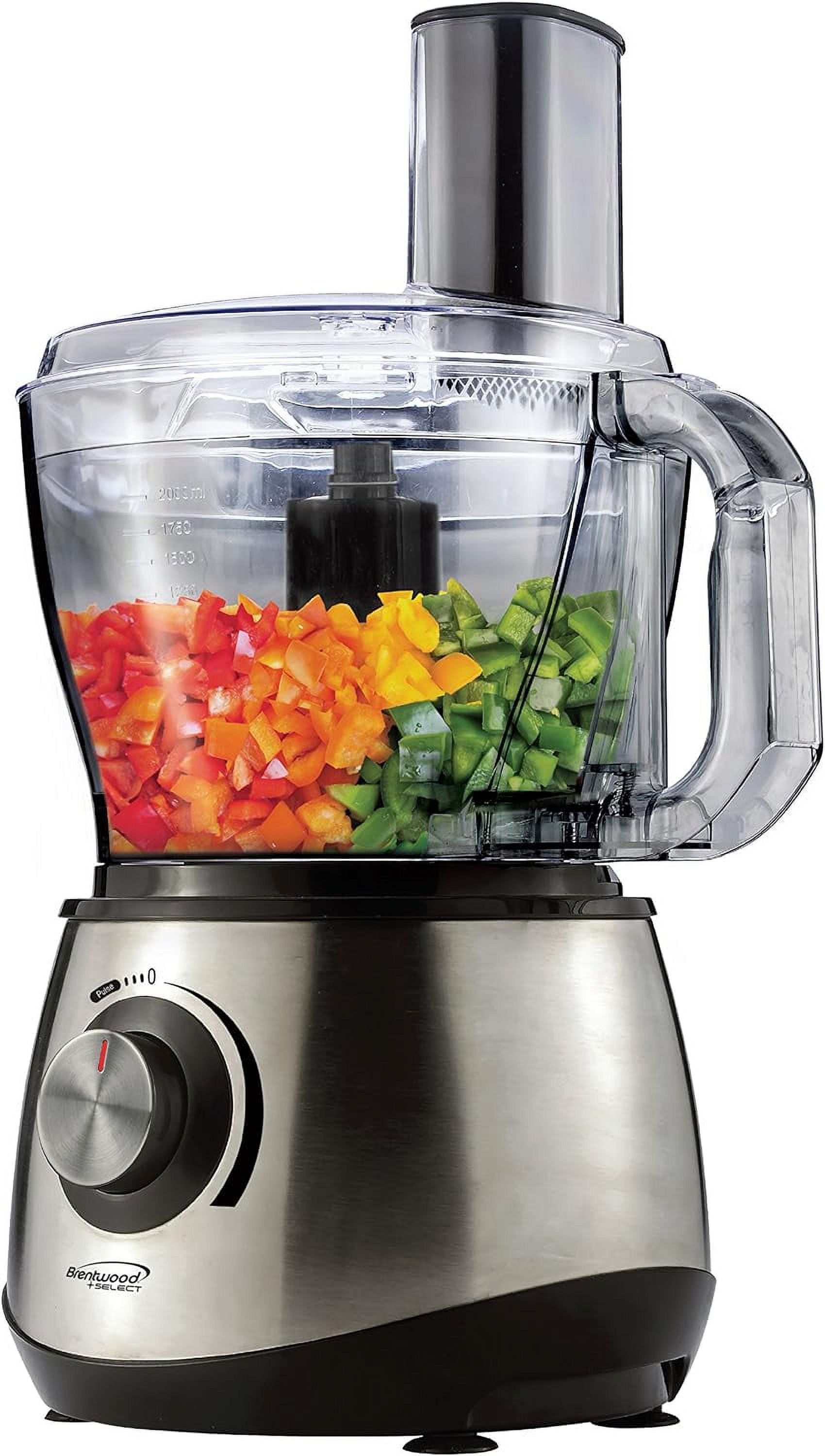Food Processor, 8-Cup, Stainless Steel/Black