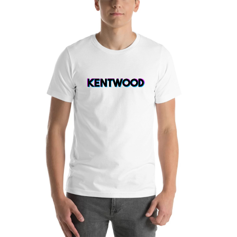 L Tri Color Kentwood Short Sleeve Cotton T-Shirt By Undefined Gifts