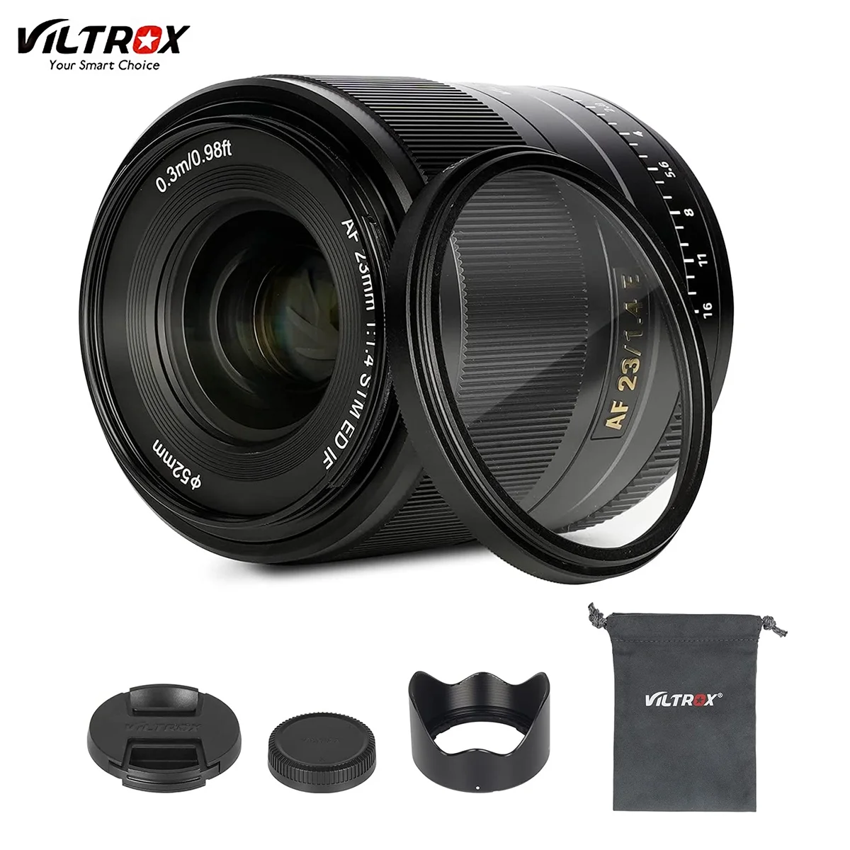 VILTROX 23mm f/1.4 F1.4 E Lens Large Aperture STM APS-C Auto Focus Lens for Sony E-Mount Camera A7 A7R A7C A7II A7RII A7SIII A7III A7RIII A7RIV A9 A6600 A6500 A6400 A6300 A6100 A6000 A5100