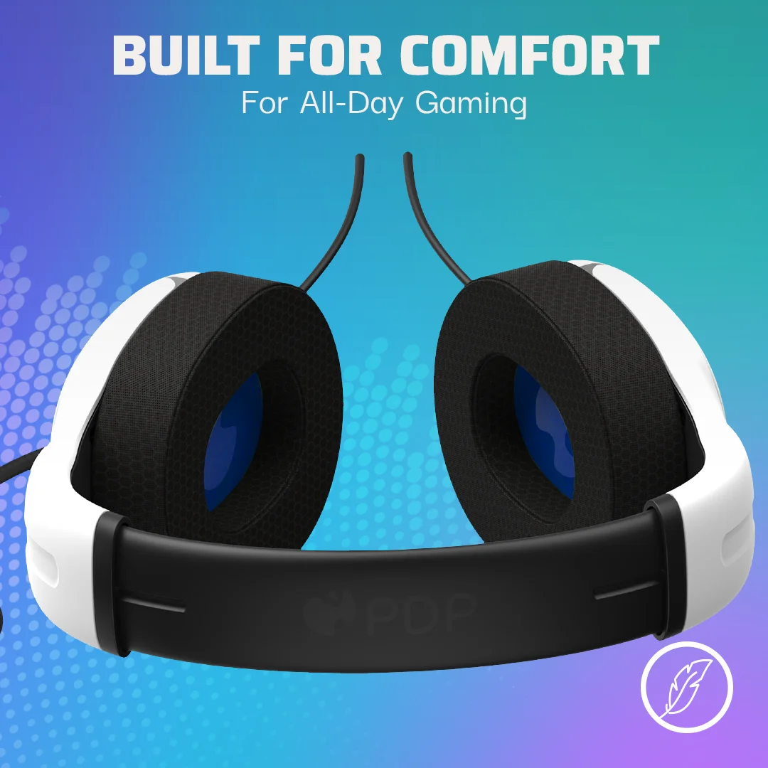 PDP AIRLITE Wired Headset: Frost White - PlayStation, PlayStation 5 PlayStation 4