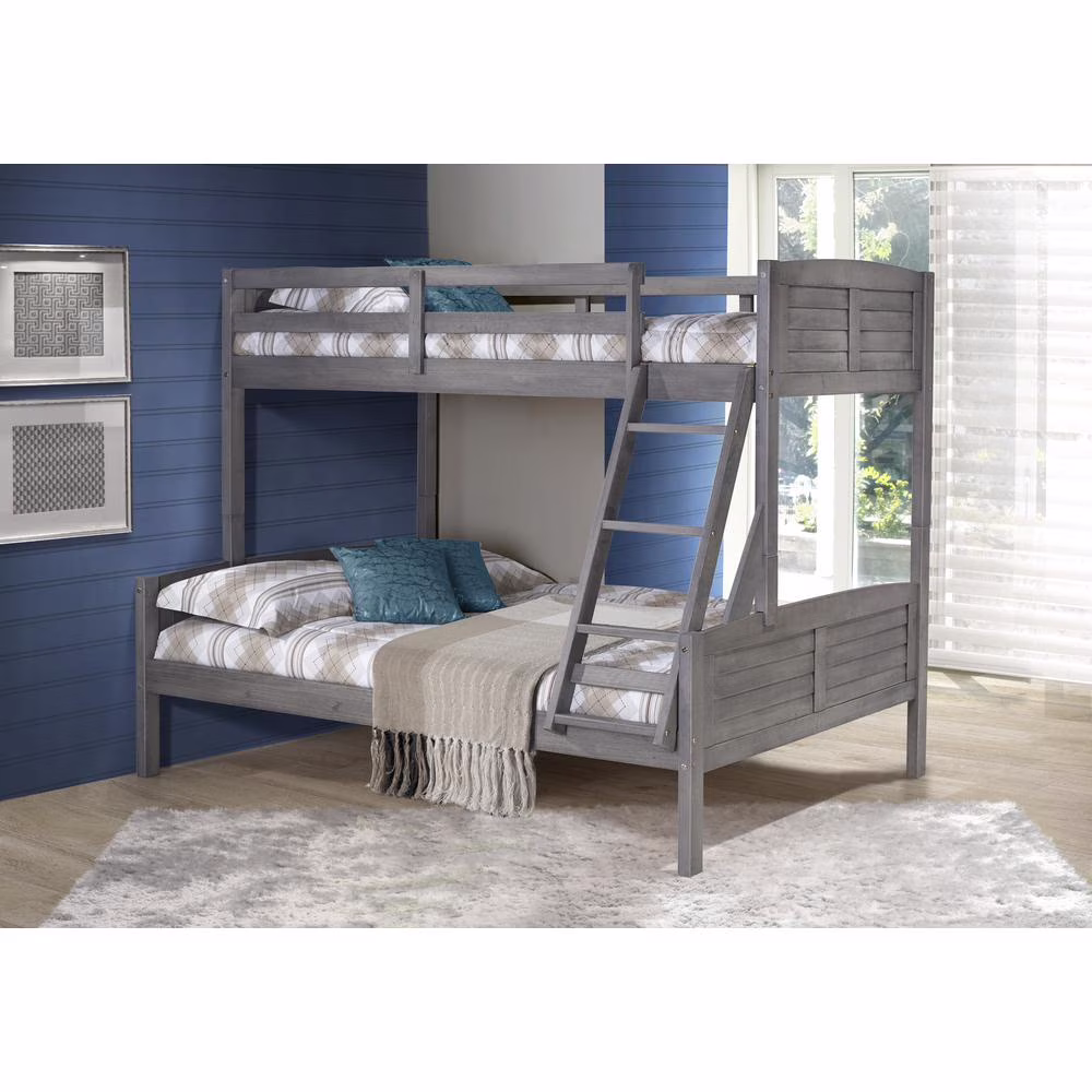 Belen Kox Twin/Full Louver Bunk Bed, Drawers Or Trundle Not Included