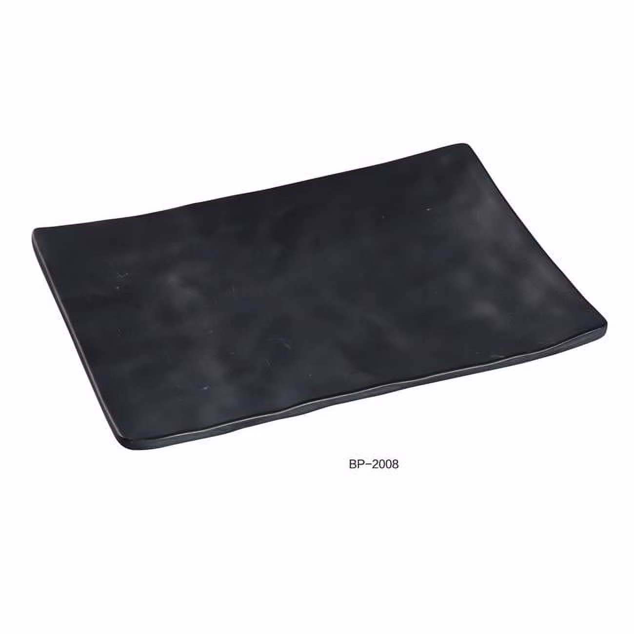 Yanco BP-2008 Black Pearl-1 Rectangular Plate, Black - 8 in. - Pack of 48