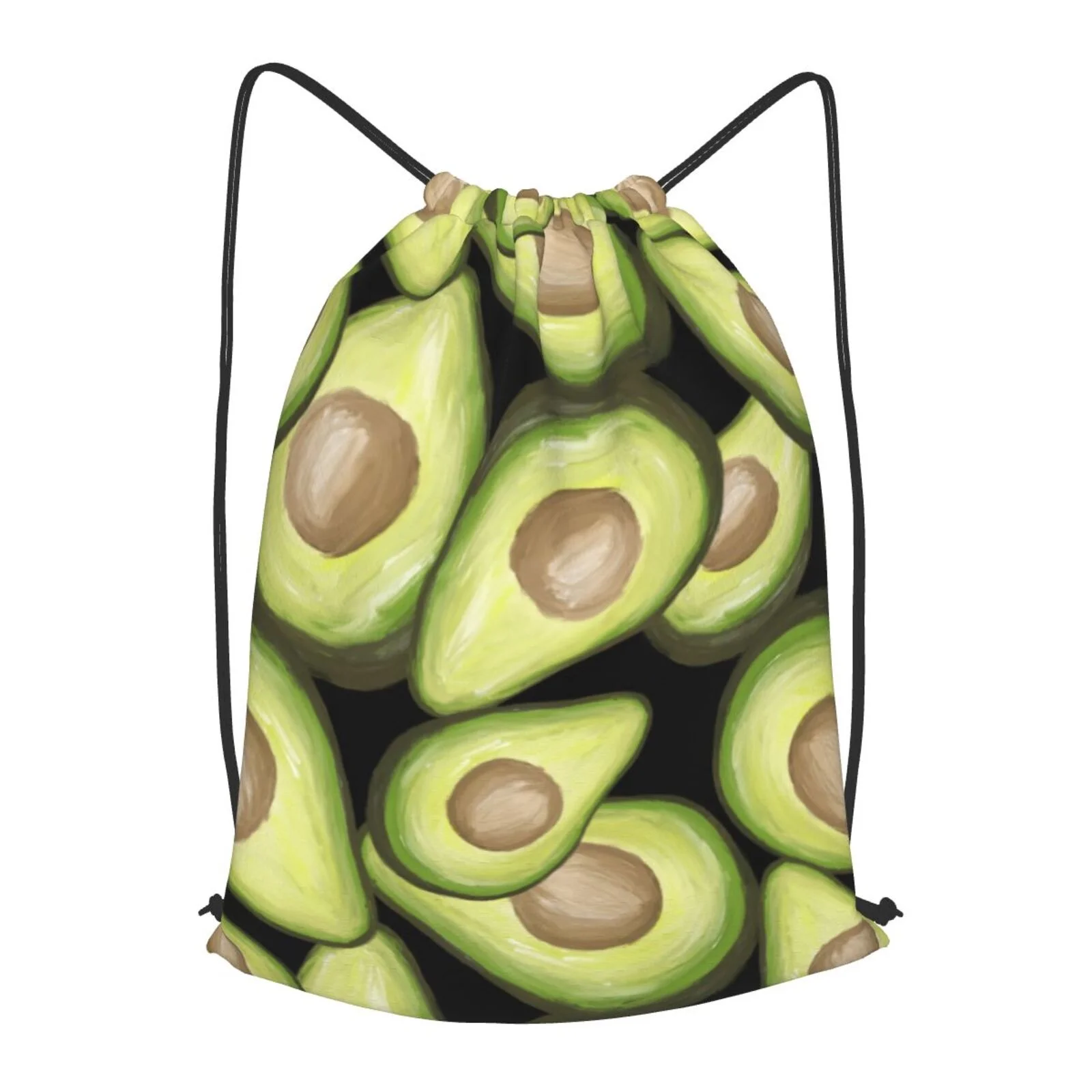 XMXT Waterproof Gym Bag, Avocado Oil Painting Pattern Drawstring Backpack for Men, m Multicolor