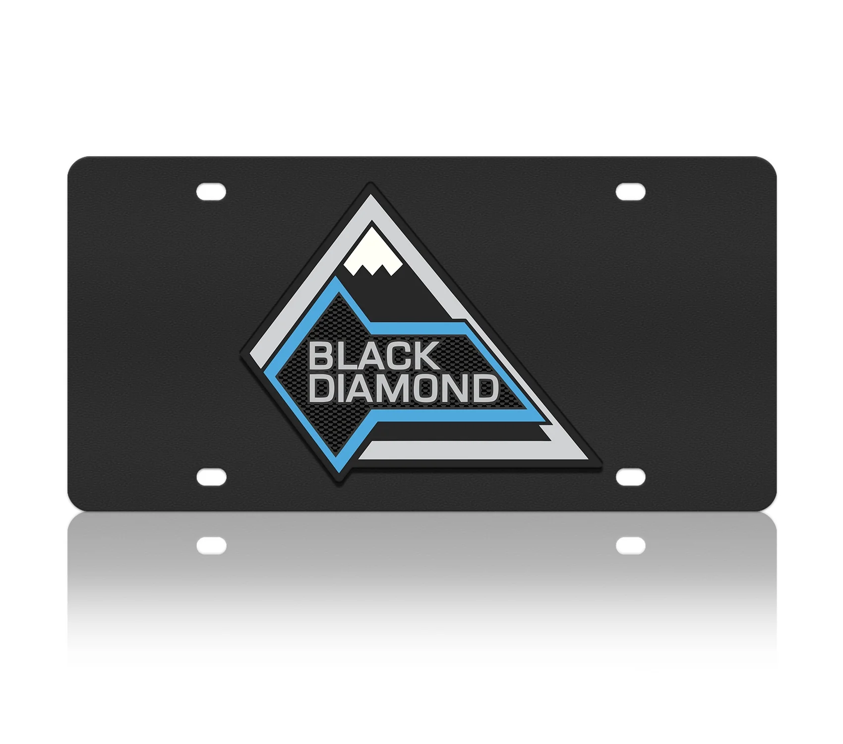 Ford Bronco Black Diamond Badge Carbon Stainless Steel License Plate